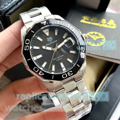 Replica Tag Heuer Aquaracer 300 meters Black Dial Watches 43mm